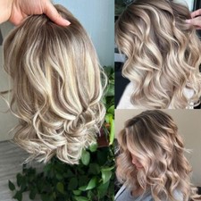 Usado, Perucas ombre perucas encaracoladas loiras loiras com destaque para cabelo humano renda frontal comprar usado  Enviando para Brazil