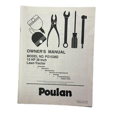 Owner manual poulan for sale  Fredericksburg