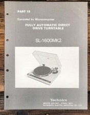 Technics SL-1600 MK2 toca-discos / proprietários de toca-discos / manual do usuário *original* comprar usado  Enviando para Brazil