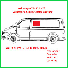 VW T5 T5.2 T6 modifizierte Schiebefenster Dichtung - California Multivan comprar usado  Enviando para Brazil