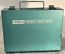 Kit de primeiros socorros vintage de eletrodomésticos de segurança de mineração de metal MSA azul-petróleo 16 unidades vazias comprar usado  Enviando para Brazil