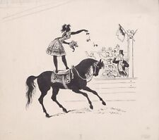 Dibujo De Caballo De Circo Alrededor De 1900 segunda mano  Embacar hacia Argentina