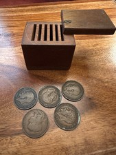 Vintage wooden coin for sale  BARNSTAPLE