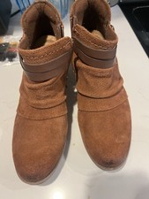 Botas femininas Earth Origins Odel 7,5M laranja marrom camurça conforto zíper botas, usado comprar usado  Enviando para Brazil