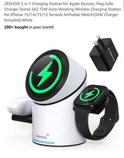 Estação de carregamento sem fio ZeeHoo 3 em 1 comprar usado Estação de carregamento sem fio ZeeHoo 3 em 1 comprar usado  Enviando para Brazil