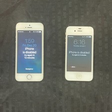 2x Lote de Apple iPhone 5s 4s 16GB Cinza A1533 Branco A1387 Rede Bloqueada comprar usado  Enviando para Brazil