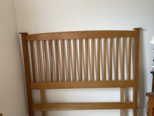 Oak headboard double for sale  COBHAM