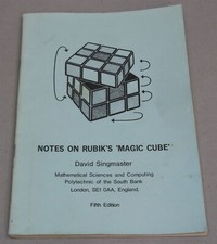 1980 NOTES ON RUBIK'S MAGIC CUBE 5th Edition Vintage David Singmaster Book comprar usado 1980 NOTES ON RUBIK'S MAGIC CUBE 5th Edition Vintage David Singmaster Book comprar usado  Enviando para Brazil