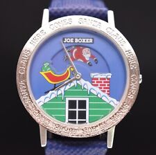 Reloj De Colección JOE BOXER NAVIDAD Papá Noel Giratorio Años 90 Chimenea Cuero BATERÍA NUEVA segunda mano  Embacar hacia Argentina