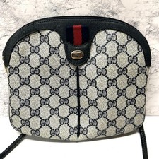Bolsa de ombro Gucci Sherry Line intertravada couro preta usada comprar usado  Enviando para Brazil