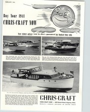 1941 PAPER AD Chris Craft 40' Challenger 22' 26' 30' barco a motor cruzador comprar usado  Enviando para Brazil