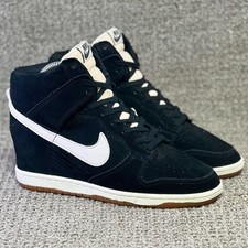 Tênis Nike Dunk Sky High Hidden Wedge preto camurça 528899 feminino tamanho 8.5 comprar usado  Enviando para Brazil