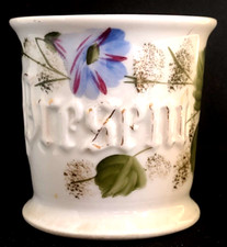 Caneca xícara vintage porcelana dourada barbear/beber personalizado "presente" presente floral comprar usado  Enviando para Brazil