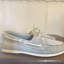 Usado, Sapatos femininos ISLAND SURE camurça barco tamanho 9 M cor pó azul  comprar usado  Enviando para Brazil