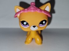 Używany, Littlest Pet Shop Authentic #2433 Torba na ślepomarańczowa krótkowłosa kot fioletowe oczy LPS na sprzedaż  PL