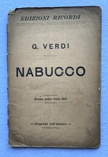 Temistocle solera nabucco. usato  Varese