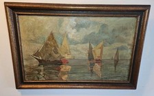 ölgemälde segelboote alt gebraucht kaufen  Bürstadt