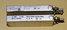 2 condensadores Western Electric tipo 141-C, duplo 0,5 e 0,5 MFD, 500 VDC comprar usado  Enviando para Brazil