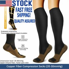Pacote com 3/6 meias de compressão (20-30 mmHg) meias de suporte para absorção de umidade comprar usado  Enviando para Brazil