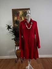 Vestido Camisa Feminino HD in Paris 12 Vermelho Manga Longa Bolso Único Botão Frontal comprar usado  Enviando para Brazil