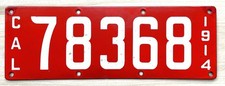 1914 california license for sale  Bozeman
