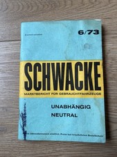 Schwacke liste 73 gebraucht kaufen  Hamburg