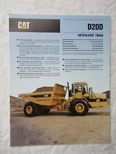 Folheto de vendas de caminhão basculante articulado 1992 CAT Caterpillar D20D Series II comprar usado  Enviando para Brazil