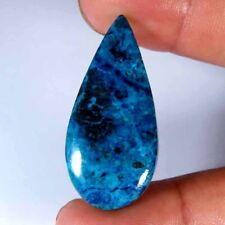 Pedra preciosa superior 24,10 ct.100% natural super azurita shattuckite cabine de pera 16x35x5mm comprar usado  Enviando para Brazil