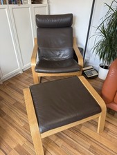 poang footstool leather for sale  WARWICK