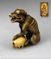 Netsuke wolf menschlichem gebraucht kaufen  Stuttgart