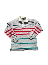 Camisa de manga comprida vintage listrada multicolorida com botão de rugby tamanho XL comprar usado  Enviando para Brazil