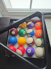 🎱 BOLAS DE BILHAR CONJUNTO COMPLETO na CAIXA com rack. comprar usado  Enviando para Brazil