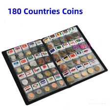Usado, 180 peças diferentes países regiões mundo moedas dinheiro com bandeira coleção álbum comprar usado  Enviando para Brazil
