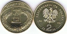 Droga Pokoju 1989 Okragly Stol 2009 2 Zl Muenze Bfr  na sprzedaż  Wysyłka do Poland