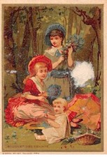 Cromos -COR10873 - Infantil Niñas Bebe Bosque Ombrelle- Cesta - 7x10cm comprar usado  Enviando para Brazil