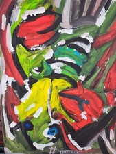 ölbild abstrakt gemälde gebraucht kaufen  Bad Münstereifel