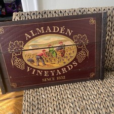 RARO! Vinícola Almaden Vineyards vinho 24” por 16” vintage San Joaquin Valley, usado comprar usado  Enviando para Brazil
