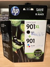 Cartucho de tinta genuíno HP 901 XL tricolor somente *sem tinta preta* expirado em setembro de 2016 comprar usado  Enviando para Brazil