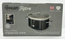 Panela lenta Swan 3,5L retrô panela lenta cerâmica manter quente cozinha grande comprar usado Panela lenta Swan 3,5L retrô panela lenta cerâmica manter quente cozinha grande comprar usado  Enviando para Brazil