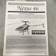 Kyosho nexus manual for sale  Depew
