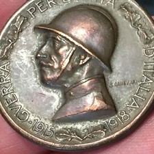 Usado, GUERRA UNITA' ITALIA 1915 1918 MEDAGLIA CONIATA NEL BRONZO NEMICO (MM.32)  comprar usado  Enviando para Brazil