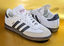 Tênis Adidas Samba clássico masculino tamanho 8 couro branco preto - Ótimo comprar usado  Enviando para Brazil