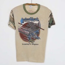 Usado, Camisa de turnê vintage 1982 Judas Priest Screaming For Vengeance manga camuflada comprar usado  Enviando para Brazil