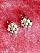 Dormeuses marguerites perles d'occasion  Saint-Gratien