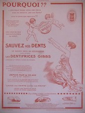 Publicité 1916 gibbs d'occasion  Compiègne
