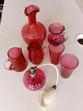 Vintage cranberry glass for sale  SCUNTHORPE