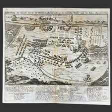 Bitwa Warszawska Polska miedzioryt 1656 mapa Merian na sprzedaż  Wysyłka do Poland
