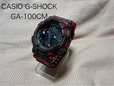 Relógio Casio G-Shock GA-100CM limitado vermelho preto camuflado, bateria substituída comprar usado  Enviando para Brazil