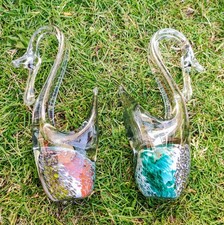 Glass swan ornament for sale  BANGOR