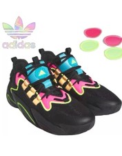 Tênis de basquete masculino Adidas BYW Select preto laranja ácido rosa lúcido tamanho 9 comprar usado  Enviando para Brazil